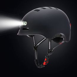Cycling Helmets Bicycle Helmet Llluminated Warning Light Motorcycles Bike MTB Road Electric Scooter Balance Car Casco Safety Cap 230613
