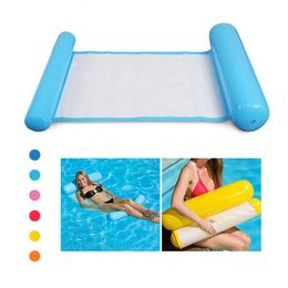 Inflatable Floats Tubes Summer Inflatable Floating Row Pool Air Mattresses Beach Foldable Swimming Pool Chair Hammock Water Sports Piscina 130*73CM 230613