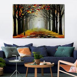 High Quality Canvas Art Almost Winter Handcrafted Oil Paintings Urban Streets Modern Wall Decor