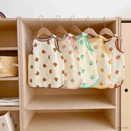 Sleeping Bags 2023 Summer New Baby Sleeveless Thin Cotton Newborn Bag Cute Print Infant Jumpsuit Toddler Clothes R230804