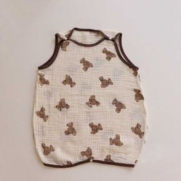 Sleeping Bags Baby Bag Sleeveless Vest Newborn Child Quilt Summer Thin Double-layer Cotton Cute Floral