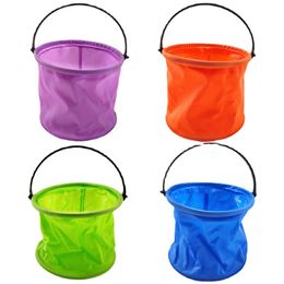 Wholesale of multifunctional portable outdoor folding bucket camping barbecue fishing bucket fish car wash bucket supplies