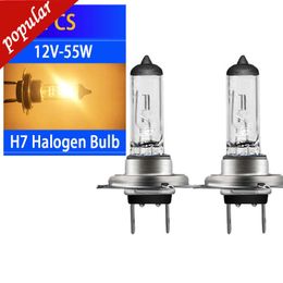 New 2pcs H7 12V 55W Front Fog Lights Halogen Bulb High Power Car Headlights Lamp Car Light Mitsubisi Launcher 7000Lm Source Parking