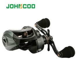 Baitcasting Reels JOHNCOO ARES Reel Aluminium Frame Saltwater Fishing 6.3 1 Gear Ratio 12kg Max Drag Low Profile Baitcast 230613