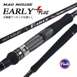Boat Fishing Rods MADMOUSE Early Plus MH Japan Quality Spinning Fishing Rod Fuji Parts Lure 12-50g PE 1.2-3 Shore Jigging Rod for Seabass Fishing 230614