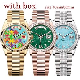 2023 New Watch Diamond Expression Pack Puzzle Watch Mens Womens Watches High Quality Automatic Watch Designer Watch Size 40MM 36MM 904L