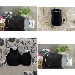 Storage Bags Classic Style Dstring Gym Bucket Bag Thick Travel D String Women Waterproof Wash Cosmetic Makeup Case Drop Delivery Hom Dhmck