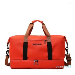 Outdoor Bags Gym Embroidery Fitness Waterproof Messenger Bag Shoe Large Capacity Light Weight Travel Sports Hand