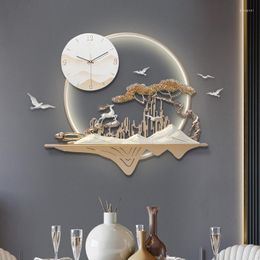 Wall Clocks Home Decoration Clock Living Room Quartz Fashion Creative Lighting Watch