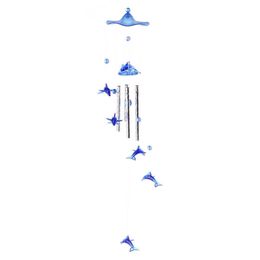 Garden Decorations Home Decoration Hanging Wind Chimes for Kids Birthday Gift Door Garden Blue Crystal Dolphin Wind Chimes