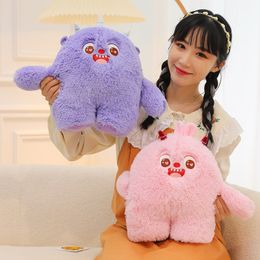 wholesale Cute monster series plush toys cartoon long hair net red doll handbag shoulder bag doll pillow