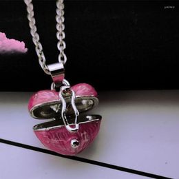 Chains Ins Personality Punk Kawaii Vintage Heart Can Open The Box Clavicle Chain Fashion Necklace Jewelry Kpop Goth For Women