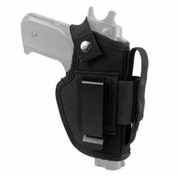 Universal Belt Hip Holster with Magazine for Concealed Carry Fits G26 27 43 45 9mm LC9 Taurus Colt bouth hands use IWB cowboy Hol92255