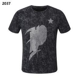 Phillip Plain Summer Men's skull Rhinestone T-shirt Beads Fashion Designer Men's T-shirt Top qp Letter Embroidery Men's Women's Clothing Short Sleeve T-shirt 2359