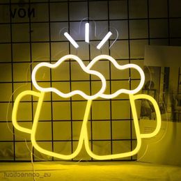 LED Neon Sign Beer Shaped Neon Led Light Cheers Design Hanging Night Light Venue Bar Room Decoration Lamps R230613