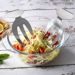 Salad Tools 2pcs Stainless steel salad fork for Mixing Salad Pasta Fruit and More On Your Kitchen Counter 230613