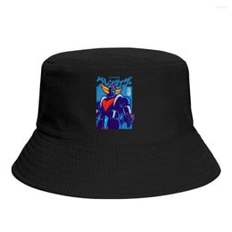 Berets UFO Robot Goldrake Grendizer Anime Unisex Bucket Hat Camping Foldable Thick Panama Cap Visor Sun Hats Fisherman Caps