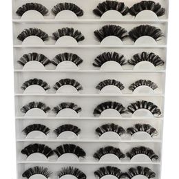 Makeup Tools 16pairs mix 1025mm False Eyelashes Wool Volumes 3D Fluffy Mink Lashes Reusable Fake Russia Extensions Faux Cils 230613