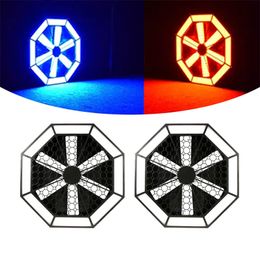 4pcs Professional infinite fan RGB led background wall decoration led retro stage effect Six Leaf Fan light