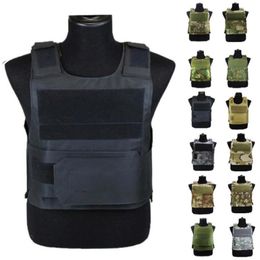 18 Colour Soft Tactical Molle Vest Airsoft Body Armour Shooting Paintball Adjustable Straps Combat Vest Outdoor Hunting CS Game Clot214S