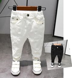 Jeans 2-9Years Old Retail Sale Cotton Pants For Solid Boys Girls Casual Sport Pants Jogging Enfant Garcon Kids Children Trousers 230614