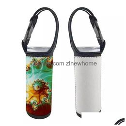 Drinkware Handle Sublimation White Blank 20Oz Skinny Tumbler Tote Diving Cloth Neoprene Bottle Sleeves With Adjustable Strap Water C Dhoje