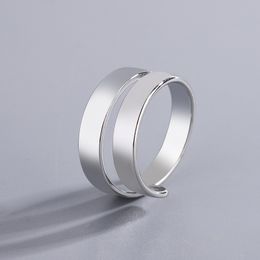 Minimalist Gold Plating Stainless Steel Ring Simple Irregular Hip Hop Jewellery Exclusive Accessary