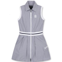 Other Sporting Goods Golf dress 23 Summer women's lapel waist zip up sleeveless 230614