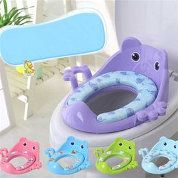 Removable Baby Toilet Training Potties Seats Kids Potty Seat with Armrests Slip-proof Fall Infant Safety Urinal Chair Cushion LJ20257t