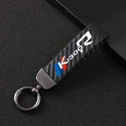 Keychains Fashion Motorcycle Carbon Fibre Leather Rope Keychain Key Ring For K1300R K1300 R Accessories3600596240q