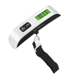 Digital Electronic Luggage Scales Portable 50kg/110lb Suitcase Scale Handled Travel Bag Weighting LCD Display Hanging Scale 20pcs