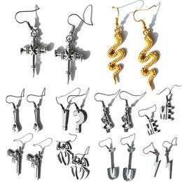 Charm Earrings For Women Fashion Punk Drop Simple Cool Cute Jewellery Custom Handmade Girls Snake Cross Animal Delivery Smtz1