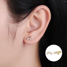 Stud Earrings YIZIZAI 925 Sterling Silver Bohemian Asymmetric Zircon White Star Crystal Women's Wedding Party Fine Jewellery