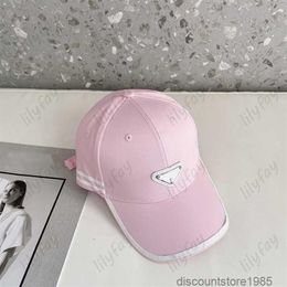 Fashion Pink Black Nylon Baseball Hat Luxury Metal Tag Letters Cap Designer Ball Caps Mens Casquette Women Sport P Spring Hats 4 C230U