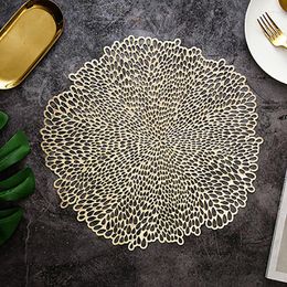 Table Mats Placemat Raindrop Nordic Style Bronzing Insulation Pad Waterproof And Oil-Proof Western Restaurant El Decoration