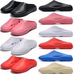 Foam Rubber Mules Designer Slippers Slides black pink white Orange blue beige Mens Slide Sandals summer womens beach Slipper outdoor flip flop sandal Eur 36-45