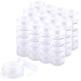 Perfume Bottle 10203050Pcs Empty Plastic Jewelry Bead Refillable Bottles Small Round Cosmetic Container Storage Jars Portable Box 230614