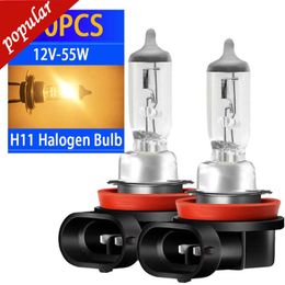 New 50PCS H8 H11 55W 12V Headlight Bulbs Halogen Lamps Front Fog Lights Warm White Light Source Car Styling Parking High Power 4300K