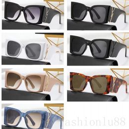 Oversized luxury sunglasses for women shades sun glasses leopard print black color wide legs UVA lunette acetate frame square designer sunglasses men special PJ085