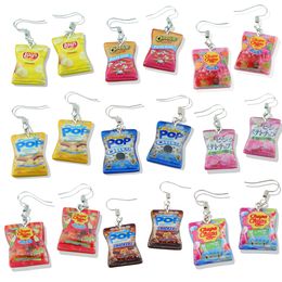 Charm Creative Snacks Earrings Woman Drop Earring Candy Costume Trendy Style Girl Jewellery Wholesale Dangle Delivery Smtwq