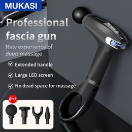 Full Body Massager Professional Massage Gun Fitness Extended Tapping Deep Tissue Muscle for Back and Neck Pain Relief 230614