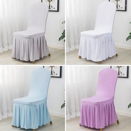 Chair Covers Backrest Cover Restaurant Banquet Wedding Home El White Grey Blue Elastic Decorate Seat