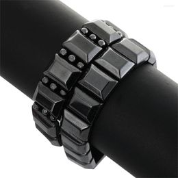 Strand Unique Square Beads Elastic Magnetic Bracelets Weight Loss Energy Magnets Jewelry Slimming Bangle Therapy Bracelet Healthcare