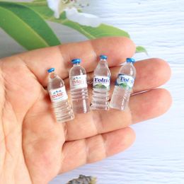 Charms 10Pcs Mini Mineral Water Bottle Resin Pendant DIY Jewelry For Necklace Earring Keychain Making Doll House Decor