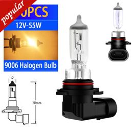 New Wholesale 50Pcs HB4 9006 55W Clear Glass Head Light Front Fog Signal Halogen Lamp Headlight Bulbs Warm White Car Styling Parking