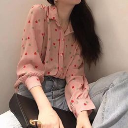 Women's Blouses 2023 Selling Women Tops Korean Fashion Long Sleeve Blouse Casual Ladies Work Button Up Shirt Female Ay01035