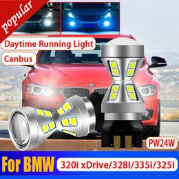 New 2Pcs Canbus No Error PW24W LED Front Turn Signal Day Lamp Daytime Running Light Bulbs For BMW 320i xDrive 325i 328i 335i 2012-Up
