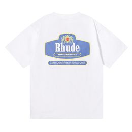 Rhudes Herren T-Shirt Hohe Qualität Tess Designer Casual Mode Kurzarm Europa Amerika Männer Frauen Rundhals T-shirts 24SS 952