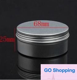 Wholesale Free Shipping 50 x 60g Aluminium jar, metal jar for cream powder gel use 2 oz cosmetic bottles Aluminium container Top