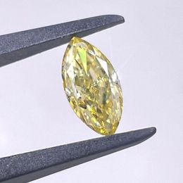 Loose Gemstones Real Deep Yellow Colour Moissanite Marquise Shape Cut Synthetic Moissanites Gems Stone For Pass With GRA